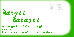margit balajti business card
